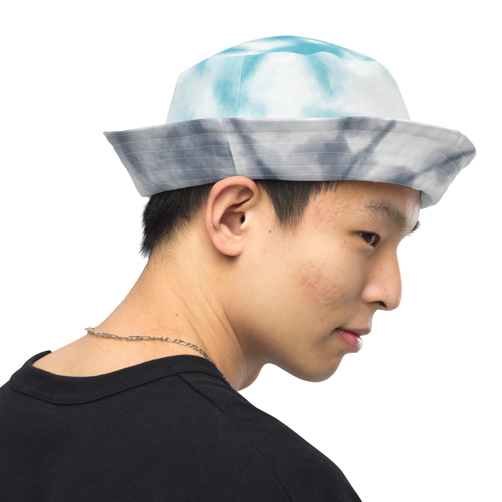 Black/Blue reversible bucket hat